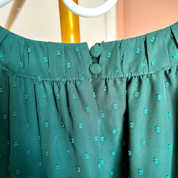 Chiffon Drapey Ellie Blouse with Swiss Dot - Universal Standard size S (14-16) - Picture 3 of 9